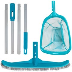 Pool Maintenance Kit with Leaf Skimmer Net and Brush