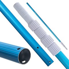 12ft Telescopic Aluminum Pool Pole – Skimmer, Rake, Brush, Vacuum Handle, 3-Piec