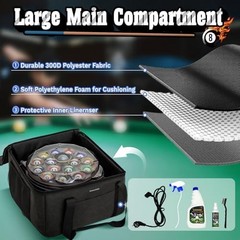 Pool Ball Cleaner Storage Bag, Compatible with Most Pool Ball Cleaner Machines,