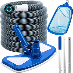 4 Pcs Swimming Pool Vacuum Kits 11.8&Prime; Vacuum Head with 1-1/2&Prime; X 29.5 Ft Hoses 1