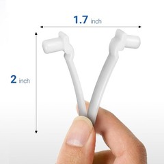 (21-Pack) AR-PRO Replacement Pool V-Clips – Pool Brush Plastic Clips/Pool Pole