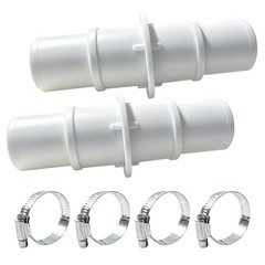 Pool Hose Adapter Connector 1-1/4&Prime; to 1-1/2&Prime; for Cleaning Pool Cleaner – White