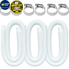Pool Hoses for Above Ground Pools, 3 Pack 1.25 x 59 Inch Filter White