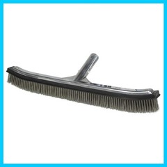 18-Inch Stainless Steel Pool Algae Brush, Heavy-Duty Aluminum Back, for Gunit…