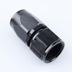 -12 AN Straight Swivel Hose End Fitting Aluminum Black 12AN Straight – Black