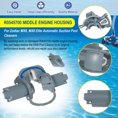 MX8 Middle Engine Housing w/ Ramp 2 Seals for Zodiac MX8 Elite Baracuda R0545700