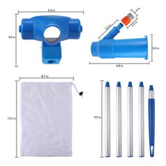 Handheld Vacuum Swimming Pool Cleaner 5Section Pole Ground Spa Pond Cleaner Kit