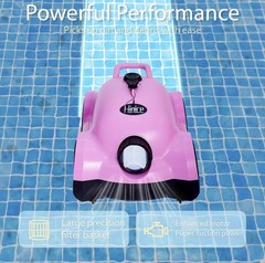 Hinice Cordless Robotic Pool Cleaner,Automatic Pool Vacuum Robot up to 2153 Sq F
