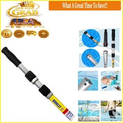 Dually Telescopic Pool Pole 8-24 Ft Aluminum Heavy Duty Locking USA Made