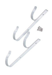 Swimming Pool Aluminum Pole and Hose Hanger for Net Hose Brush Set 2 w/ Screws