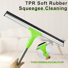 17.2&Prime;Professional Floor Scrubber Shower Squeegee,Double Flexible Rubber