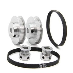 2PCS Set GT2 Synchronous Wheel 20&60 Teeth 8mm Bore Aluminum 20-60T-8B-6