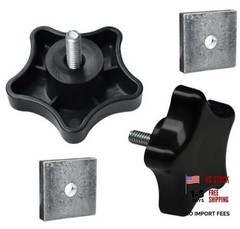 901022 Camper RV Awning Brace Knob with Clamp & Nut Kit, Fit for 2 Pcs