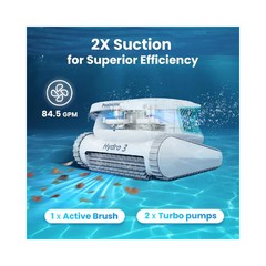 Chasing 200-min Hydro 3 Cordless Robotic Pool Cleaner | Roller Brush Cleaning