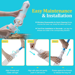 Manual Spa Vacuum for Hot Tub, No Pumping, No Batteries or Electricity, Powered