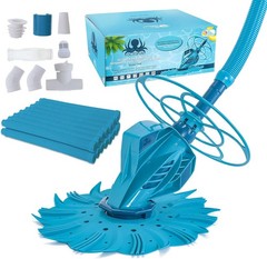 Vacuum-powered pool cleaner, an automatic in-ground pool vacuum with a hose