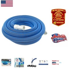 30 Ft Kink-Free Manual Pool Vacuum Hose for Inground & Above Ground Cleaning