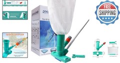 Deluxe Mini Jet Vac with Brush and 56.7&Prime; Telescopic Pole—Easy Pool Cleaning
