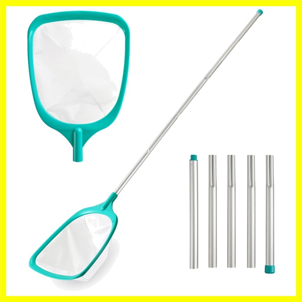 Pool Skimmer – Pool Skimmer Net with 5 Aluminum Pole Sections 67 », Skimmer N…