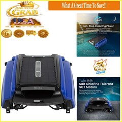 SE Solar Pool Surface Skimmer Robotic Cleaner Salt Tolerant Motors Blue