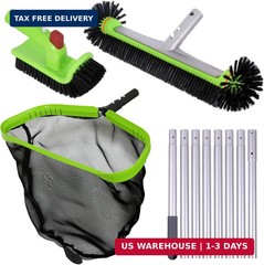 Sepetrel Deluxe Swimming Pool Cleaning Kit with 10.5&Prime; Aluminum Pole, Professiona