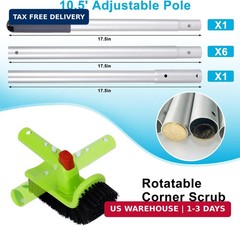 Sepetrel Deluxe Swimming Pool Cleaning Kit with 10.5&Prime; Aluminum Pole, Professiona