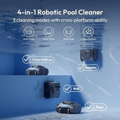 BUBLUE CORDLESS POOL VACUUM FOR INGROUND & ABOVE GROUND POOLS – – Scratch & Dent
