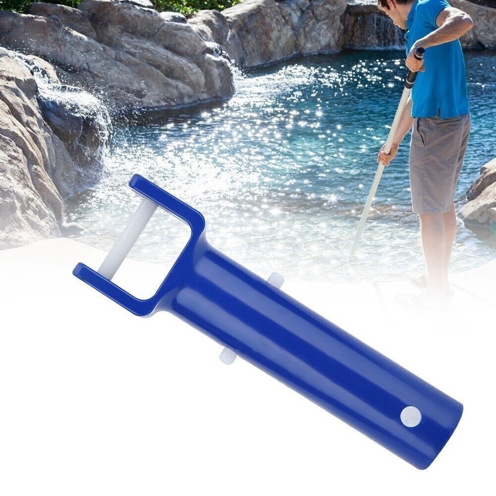 2Pcs Blue Swimming Pool V Shape Clip Brush Head Handle Replacement Pool