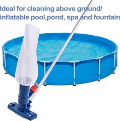 Upgraded Swimming Pool Spa Jet Vacuum Cleaner with Brush & 56&Prime; Pole,for Above…