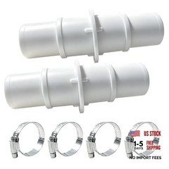 Pool Hose Adapter Connector 1-1/4&Prime; to 1-1/2&Prime; for Cleaning Pool Cleaner – White
