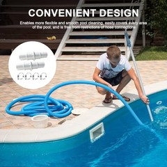 Pool Hose Adapter Connector 1-1/4&Prime; to 1-1/2&Prime; for Cleaning Pool Cleaner – White