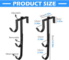 2Pcs Pool Pole Hangers – Adjustable Heavy Duty Hooks for Skimmers, Rakes, Brushe