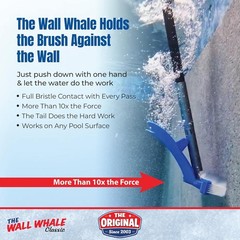 18&Prime; Swimming Pool Brush Head | More Than 10x the Brushing Force | Algae Removal
