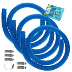 3 Pack of Blue Above Ground Pool Hose Replacement 1.25&Prime; Diameter x 59&Prime; Long