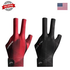 2 PCS Breathable Pool Gloves, Spandex Snooker Left Hand Three Fingers Glove, …
