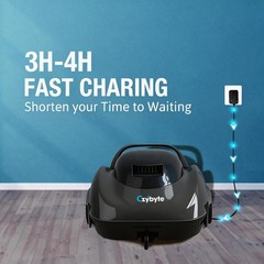 Robotic Pool Cleaner, Cordless Pool Vacuum with Powerful Suction