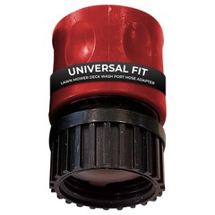 DealEnvy Quick Connect Lawn Mower Deck Wash Port Adapter – Riding Small, Red