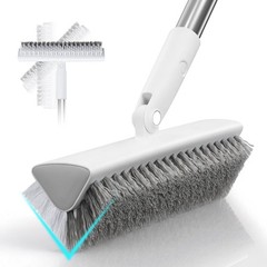 « 55 » Floor Scrub Brush with DualSided Bristles for Tile, Grout, and Shower