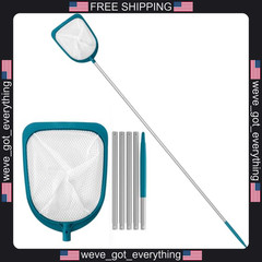 Pool Skimmer Net with Adjustable Aluminum Pole for Debris Removal
