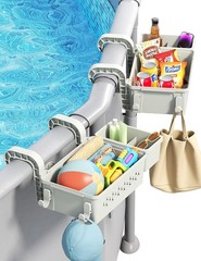 [PATENTED] 2026 Upgrade 2 Sets Poolside Storage Basket Original Above Ground