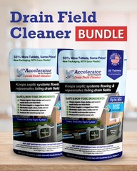 2-Pack Dr Pooper septic tablets clear tough clogs, sludge, odors fast. Just flus