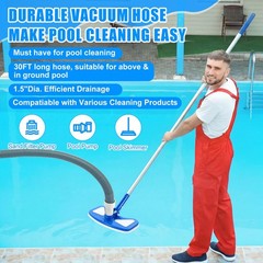 Innconee 4 Pcs Swimming Pool Vacuum Kits 11.8&Prime; Vacuum Head with 1-1/2&Prime; x 29.5…