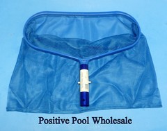 POOL SPA SKIMMER LEAF RAKE NET DEEP BAG ALUMINUM HANDLE