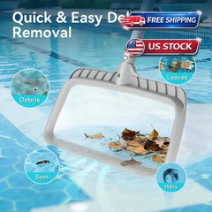 Swimming Pool Leaf Skimmer Net,Reinforced Frame Deep Rake Net
