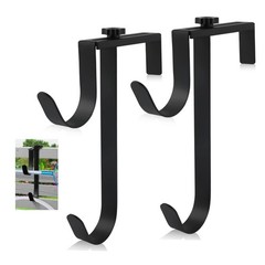 2Pcs Pool Pole Hangers, Adjustable Heavy Duty Swimming Pool Fence Hooks