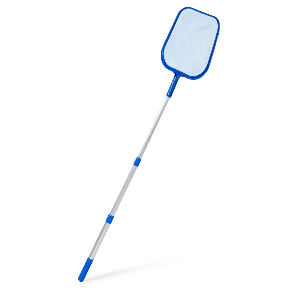 Swimline Pool & Spa Leaf Skimmer Net w/ 48&Prime; Adjustable Aluminum Telescopic Pole