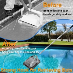 Pool Retrieval Hook with 70 Inch Adjustable Stainless Pole, Detachable Steel …