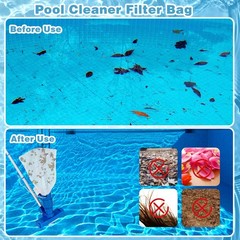 4Pcs Pool Vacuum Replacement Mesh Bag, Leaf Net Bag Fine White