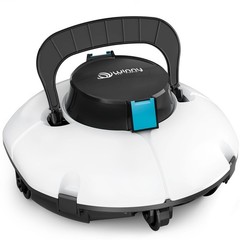Cordless Robotic Pool Cleaner, Automatic Pool Vacuum with Dual Filters for Flat