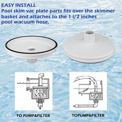 Pool Skimmer Vacuum Plate Adapter for Hayward SP1082, SP1084, SP1085, SP1075